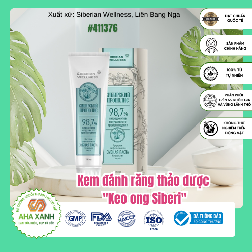 Kem Đánh Răng Thảo Dược "Keo Ong Siberi" 100 Ml