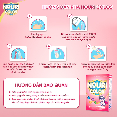 Sữa Non Tăng Cân Nouri Colos Dành Cho Trẻ Biếng Ăn Chậm Lớn 18 Gói X 15g