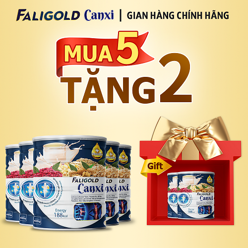 [MUA 5 TẶNG 2] Combo 3 Sữa Hạt Thuần Chay Faligold Canxi Nhập Khẩu Từ Hoa Kỳ - Giải Pháp Toàn Diện Cho Người Đau Xương Khớp 400g + [Tặng 2 Hộp]