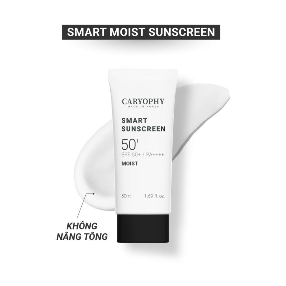 Kem Chống Nắng Ngừa Mụn, Cấp Ẩm, Không Nâng Tone Caryophy Smart Moist Sunscreen 50ml