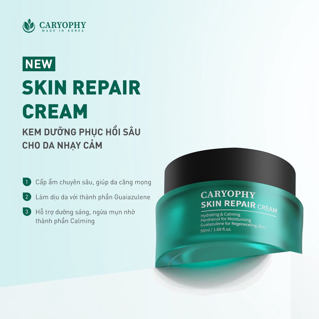 Kem Dưỡng Phục Hồi Da Và Cấp Ẩm Chuyên Sâu Caryophy Skin Repair Cream