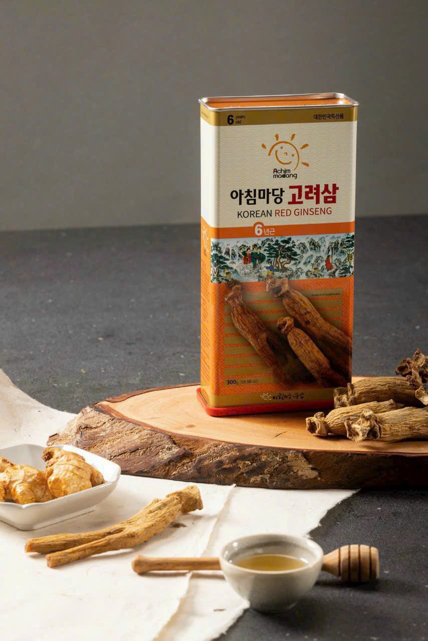 Hồng Sâm Củ Khô Hongsam (Hộp/300g/15 Củ) - Achimmadang Hàn Quốc