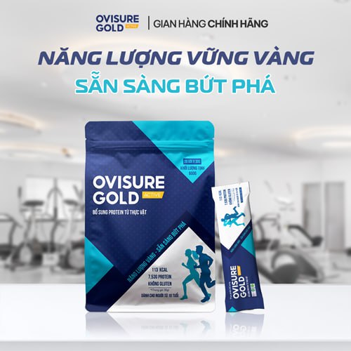 OVISURE GOLD ACTIVE DINH DƯỠNG CHO NGƯỜI TẬP LUYỆN TÚI 20 GÓI (30G/GÓI)