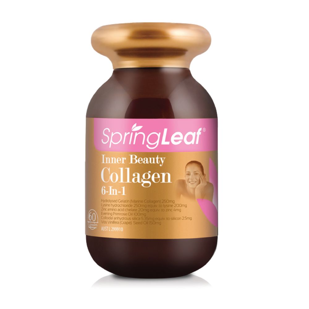 Viên uống đẹp da bổ collagen SpringLeaf Inner Beauty Collagen 6-in-1 60 viên