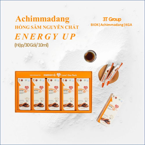 Nước Hồng Sâm 100% Energy Up (Hộp/30 Gói/12g) - Achimmadang