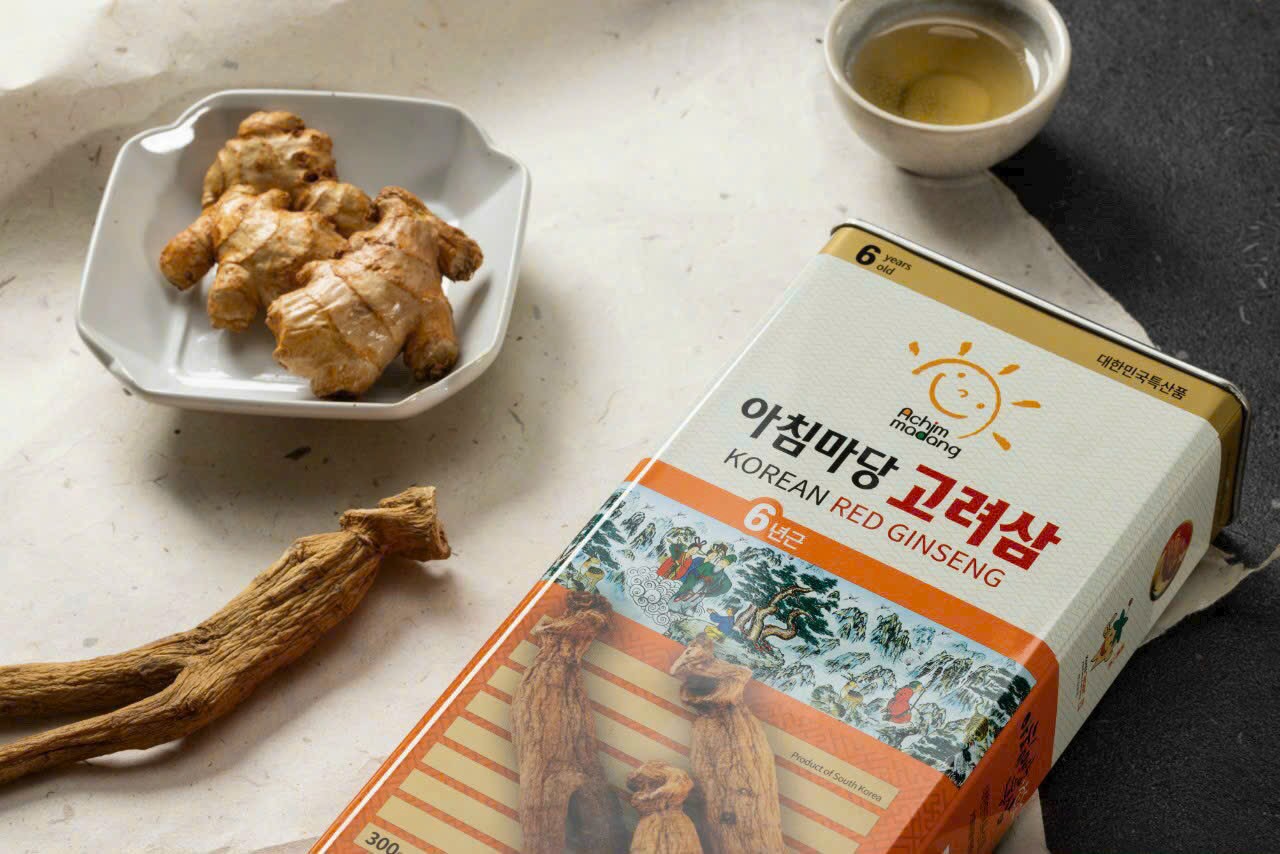 Hồng Sâm Củ Khô Hongsam (Hộp/300g/15 Củ) - Achimmadang Hàn Quốc