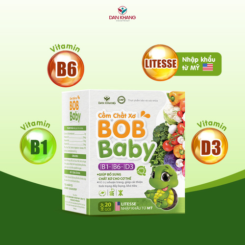 Cốm Chất Xơ Dân Khang BobBaby Hỗ Trợ Bổ Sung Chất Xơ Hộp 20 Gói Mỗi Gói 5gr