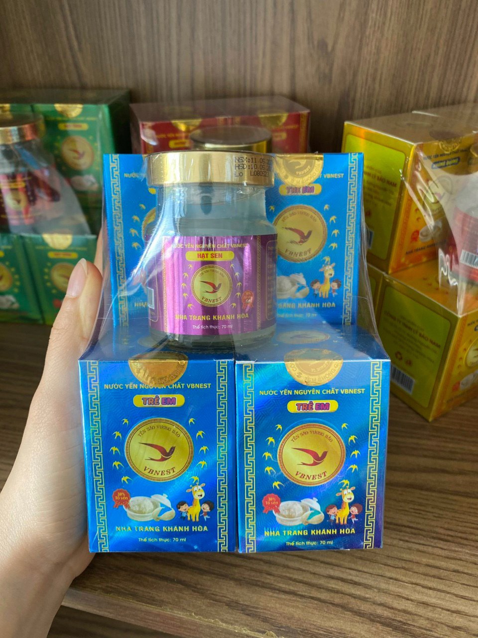 Yến sào chưng KIDS, hũ yến Vương Bảo (VBNest) với hàm lượng yến lên tới 38%, Hũ 70ml, Mua 6 tặng 1