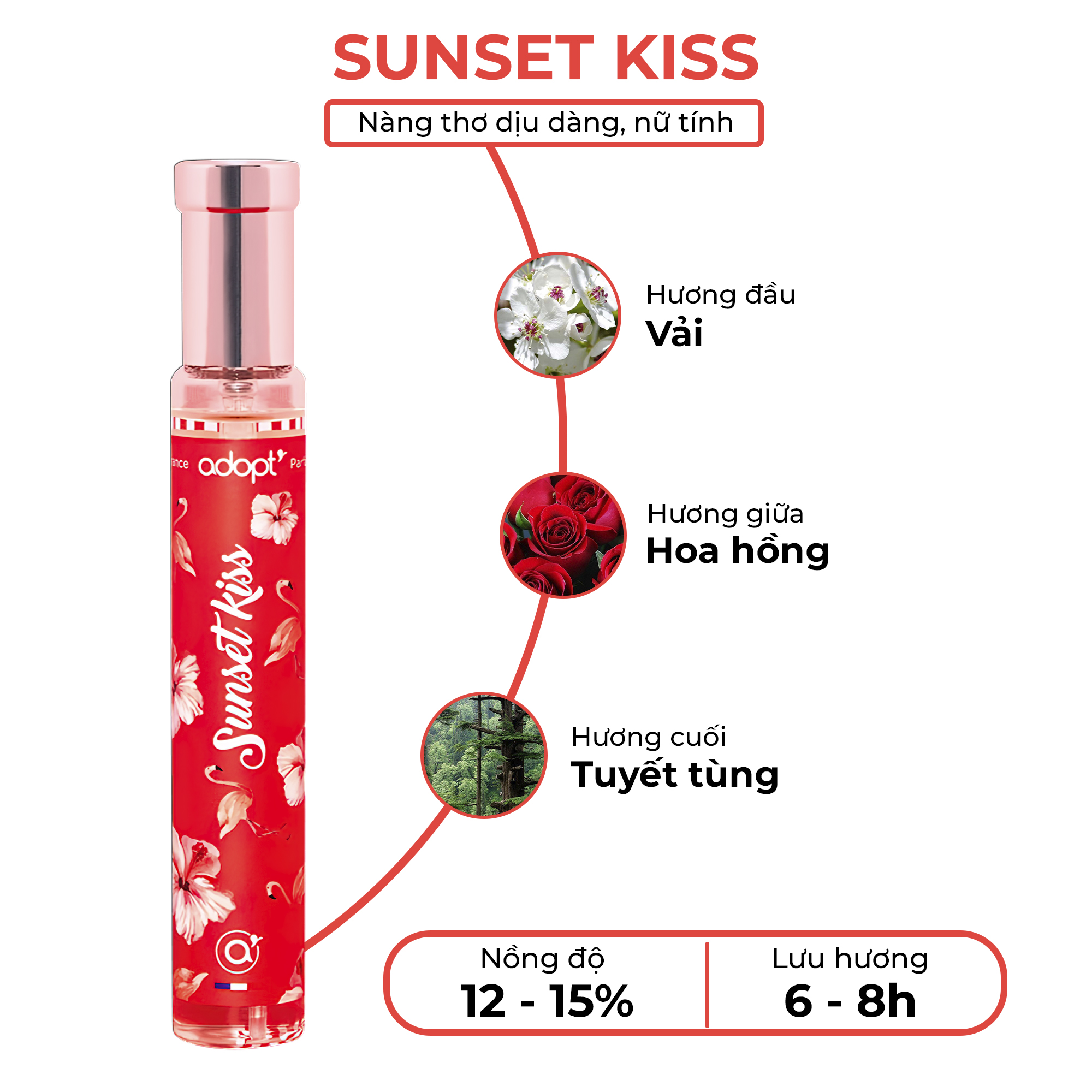 Nước Hoa Nữ Adopt EDP Chính Hãng Pháp Sunset Kiss 30ML