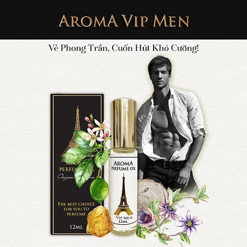 Tinh Dầu Nước Hoa Pháp Pháp Aroma Vip Men Vẻ Phong Trần Cuốn Hút Khó Cưỡng Lăn 12ml