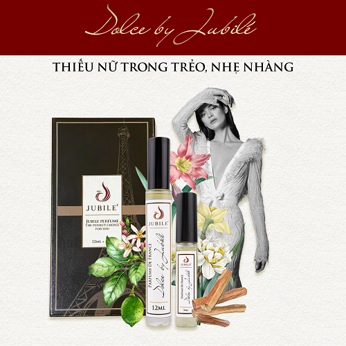 Set Tinh Dầu Nước Hoa Pháp Dolce By Jubilé Ngọt Ngào Thanh Lịch Cao Cấp Chính Hãng (12ml+5ml)