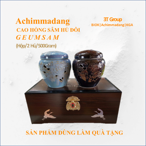 Cao Hồng Sâm Hủ Đội Geumsam - Achimmadang (Hộp/2 Hủ/500G)