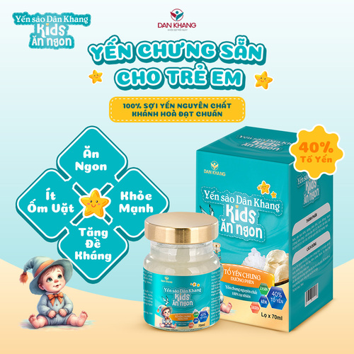 Hộp 6 Hũ Yến Sào Trẻ Em Kids Ăn Ngon 40% Tổ Yến Chưng Sẵn Giúp Bé Ăn Ngon Khỏe Mạnh Phát Triển Toàn Diện