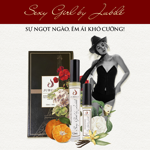Set Tinh Dầu Nước Hoa Pháp Nữ Sexy Girl By Jubilé Ngọt Ngào Gợi Cảm Cao Cấp Chính Hãng (12ml+5ml)