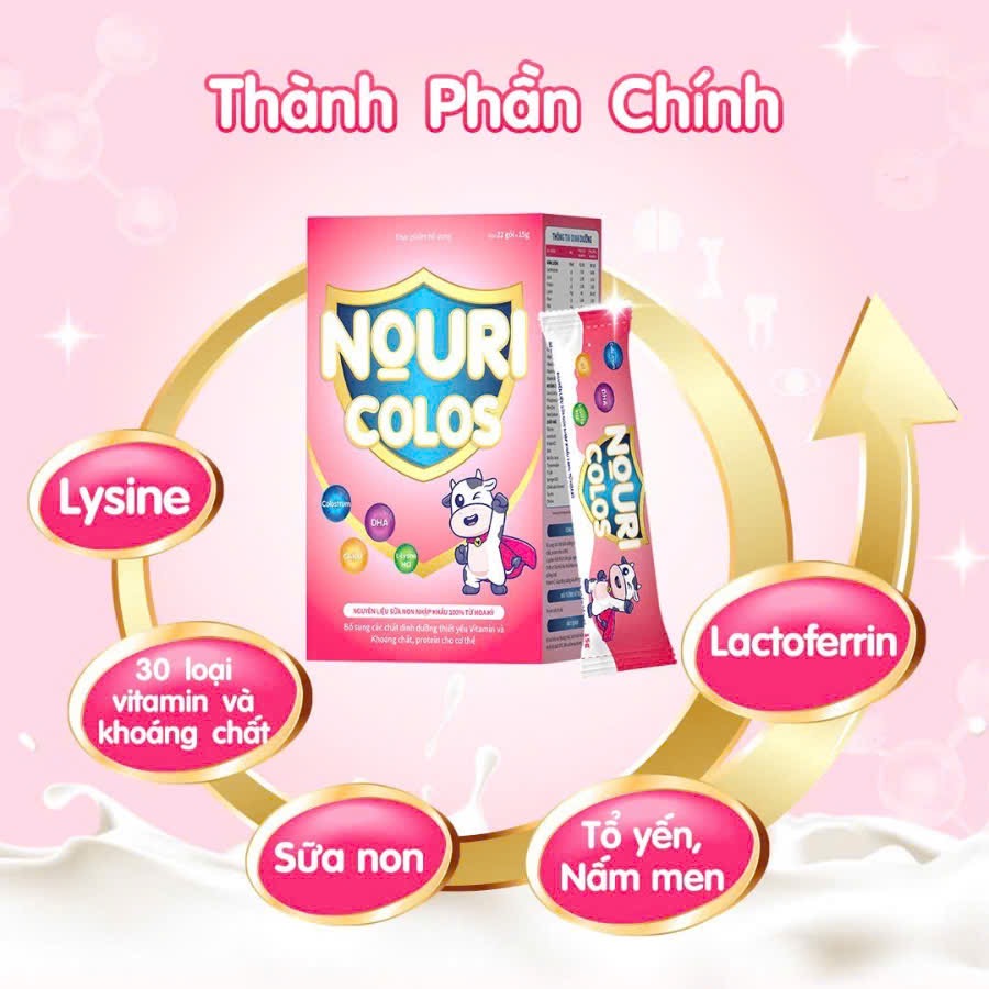 Sữa Non Tăng Cân Nouri Colos Dành Cho Trẻ Biếng Ăn Chậm Lớn 18 Gói X 15g