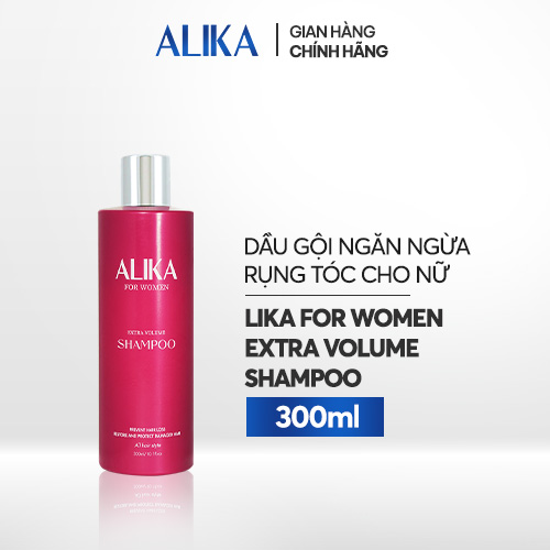 Dầu Gội Ngăn Ngừa Rụng Tóc Alika For Women Extra Volume Shampoo 300ml