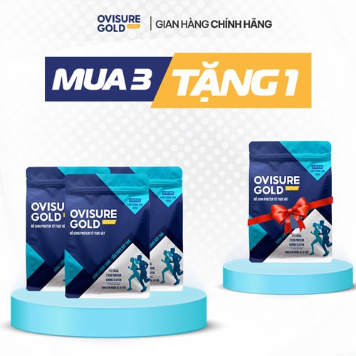 [Mua 3 Tặng 1] OVISURE GOLD ACTIVE DINH DƯỠNG CHO NGƯỜI TẬP LUYỆN TÚI 20 GÓI (30G/GÓI) + [TẶNG 1 TÚI 20 GÓI]