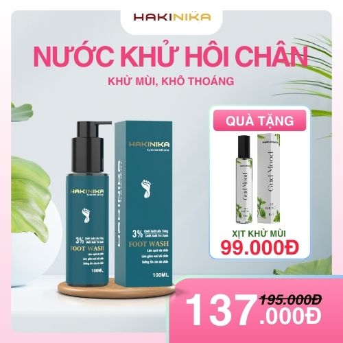 NƯỚC KHỬ MÙI HÔI CHÂN HAKINIKA 100ML – GIẢM NGỨA, GIẢM NẤM KẼ CHÂN,KHỬ MÙI HÔI CHÂN HIỆU QUẢ