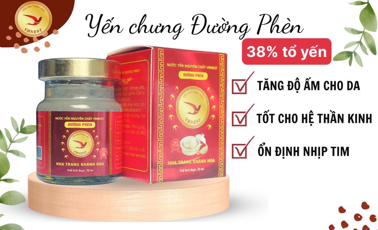 Yến Sào Chưng Đường Phèn, Yến Hũ Vương Bảo (VBNest) , Hũ 70ml, Mua 6 Tặng 1