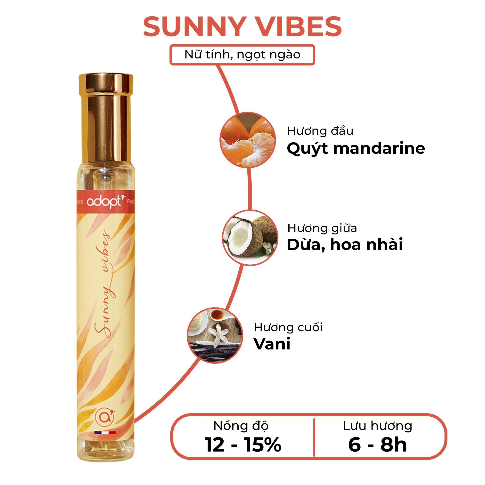 Nước Hoa Nữ Adopt EDP Chính Hãng Pháp Sunny Vibes 30ML