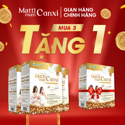 Mua 3 Tặng 1 MATTI MUM CANXI Sữa Hạt Cho Mẹ Bầu Và Sau Sinh 100% Đạm Thực Vật Đạt Chứng Nhận NON-GMO Của Hoa Kỳ