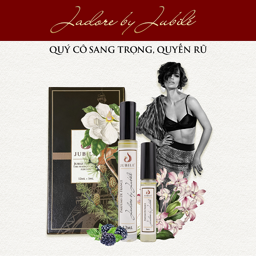 Set Tinh Dầu Nước Hoa Pháp Nữ Jadore by Jubilé Sang Trọng Quyến Rũ Cao Cấp Chính Hãng (12ml+5ml)