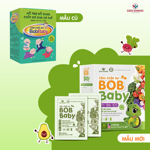 Cốm Chất Xơ Dân Khang BobBaby Hỗ Trợ Bổ Sung Chất Xơ Hộp 20 Gói Mỗi Gói 5gr