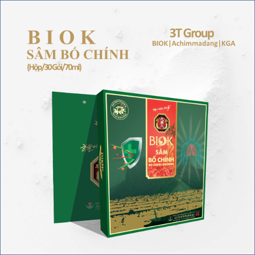 Nước Uống Sâm Bố Chính BIOK (Hộp/30 Gói)