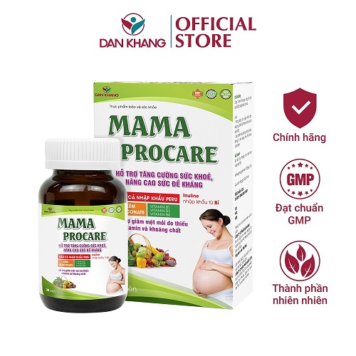 Viên Uống Bổ Sung Vitamin Và Khoáng Chất Cho Phụ Nữ Có Thai Mama Procare Dan Khang Hộp 30 Viên