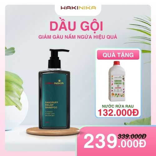 Dầu Gội Giảm Gàu, Dầu Gội Trị Gàu Hakinika 330ml – Giảm Gàu, Ngứa Da Đầu, Kiểm Soát Dầu Nhờn, Sạch Gàu, Làm Dịu Da Đầu