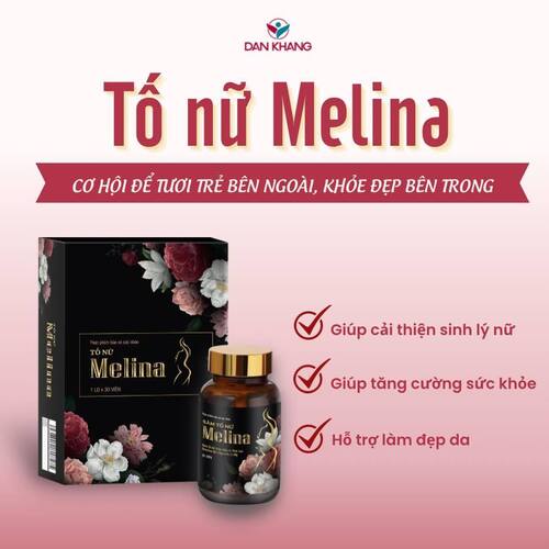 [Giảm Khô Hạn - Tăng Sinh Lý Nữ] Viên Uống Melina Dân Khang Giúp Tăng Cường Nội Tiết Tố Nữ Dùng Được Cho U 1 Lọ X 30v